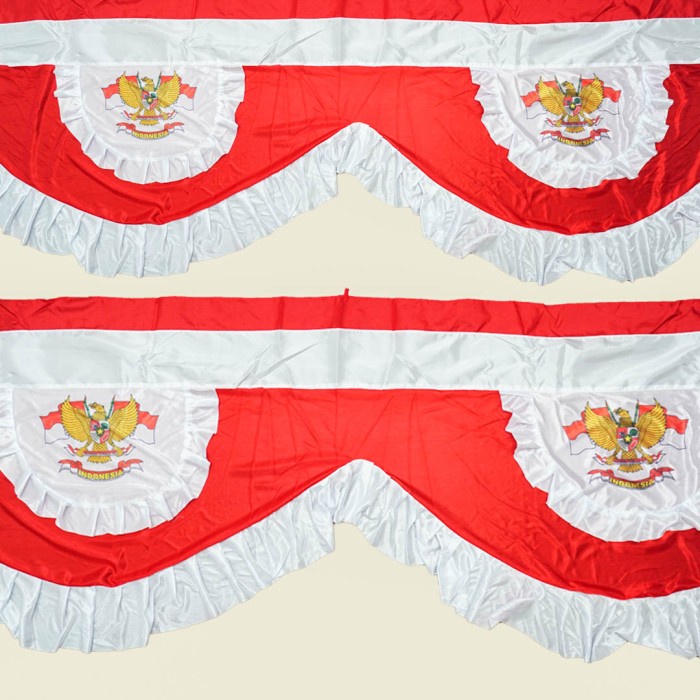 Bendera Rumbai merah putih Garuda 5 Gelombang 5 meter