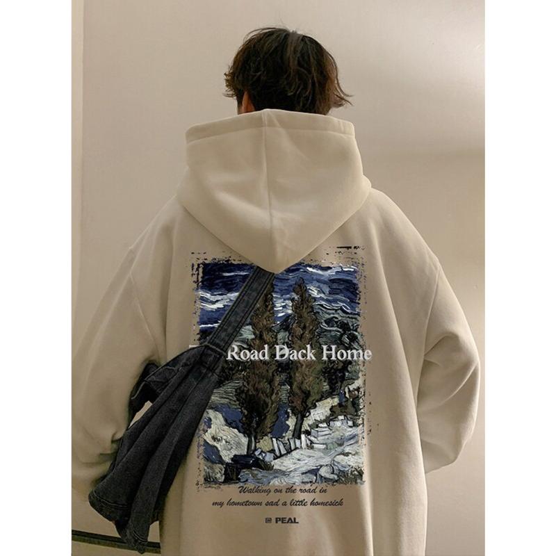 PROMO COD Hoodie The Road Dack Home Missing Home Hoodie Pria Wanita Hoodie Lukisan Minyak Hoodie Pria Fashion Hangat Uniseks Pulover Hip Hop Kaus Kasual Pria Trendy