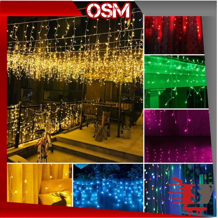OSM - L5834 Lampu Natal Tirai LED Lampu Hias Tirai Putih / Biru / Ungu / Pink / Tumblr Tirai Lampu H