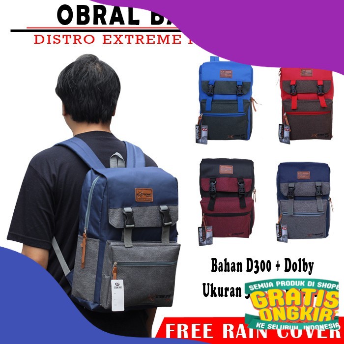 OBRAL  Tas Gendong Sekolah SMP SMA Kuliah Ransel Laptop Kuat Backpack Cewek Cowok Murah Bagus Awet/ 