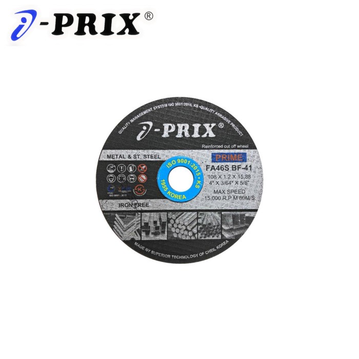 Batu Gerinda 4 Inch I-PRIX PRIME Potong 108 X 1.2 Mata Cutting Wheel 4"