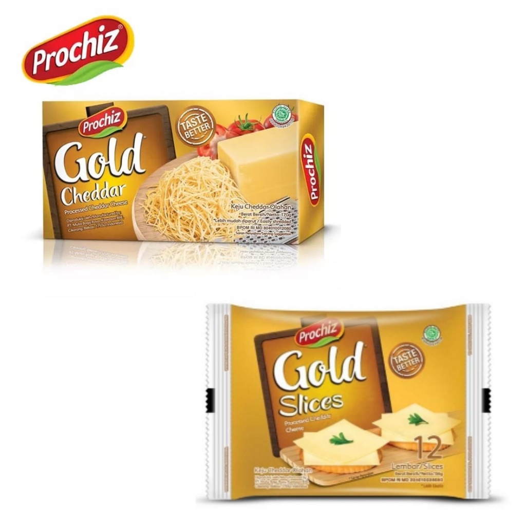 

PROCHIZ GOLD CHEDDAR/KEJU 160gr/12Slice/ Mozarella / Spready