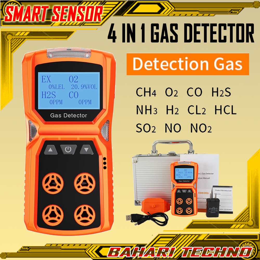 4 in 1 Detector Udara Gas Monitor ADKS SNDWAY H2S O2 CO LEL ADKS SNDWAY SW7500A PRO SW 7500A Multi G