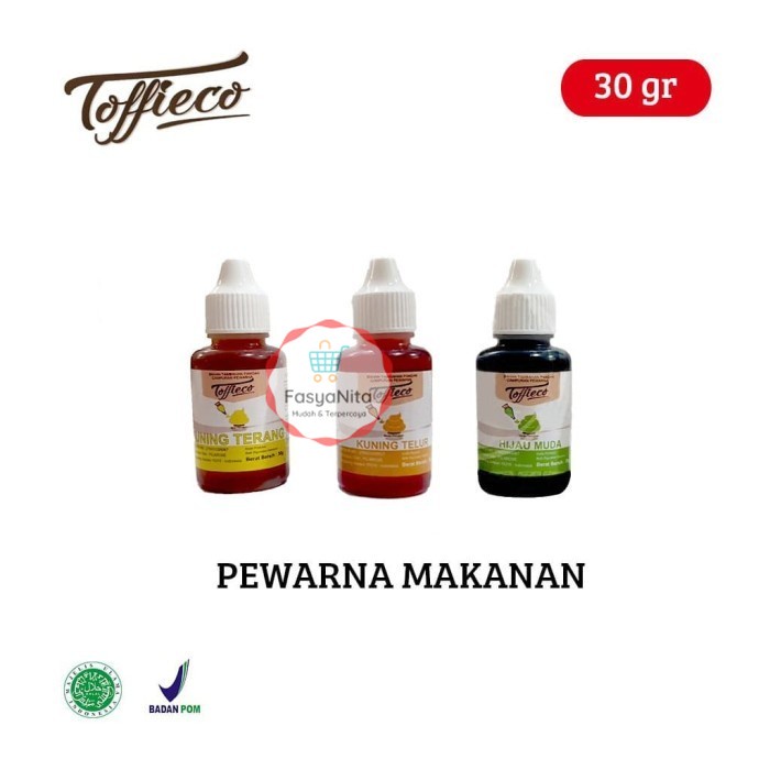 

Toffieco Pewarna Makanan / Food Colour [30 gr] - merah tua - FasyAnita Mart Denpasar