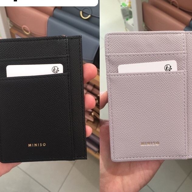 

Miniso Women's Textured Card Holder Dompet Kartu - Ungu