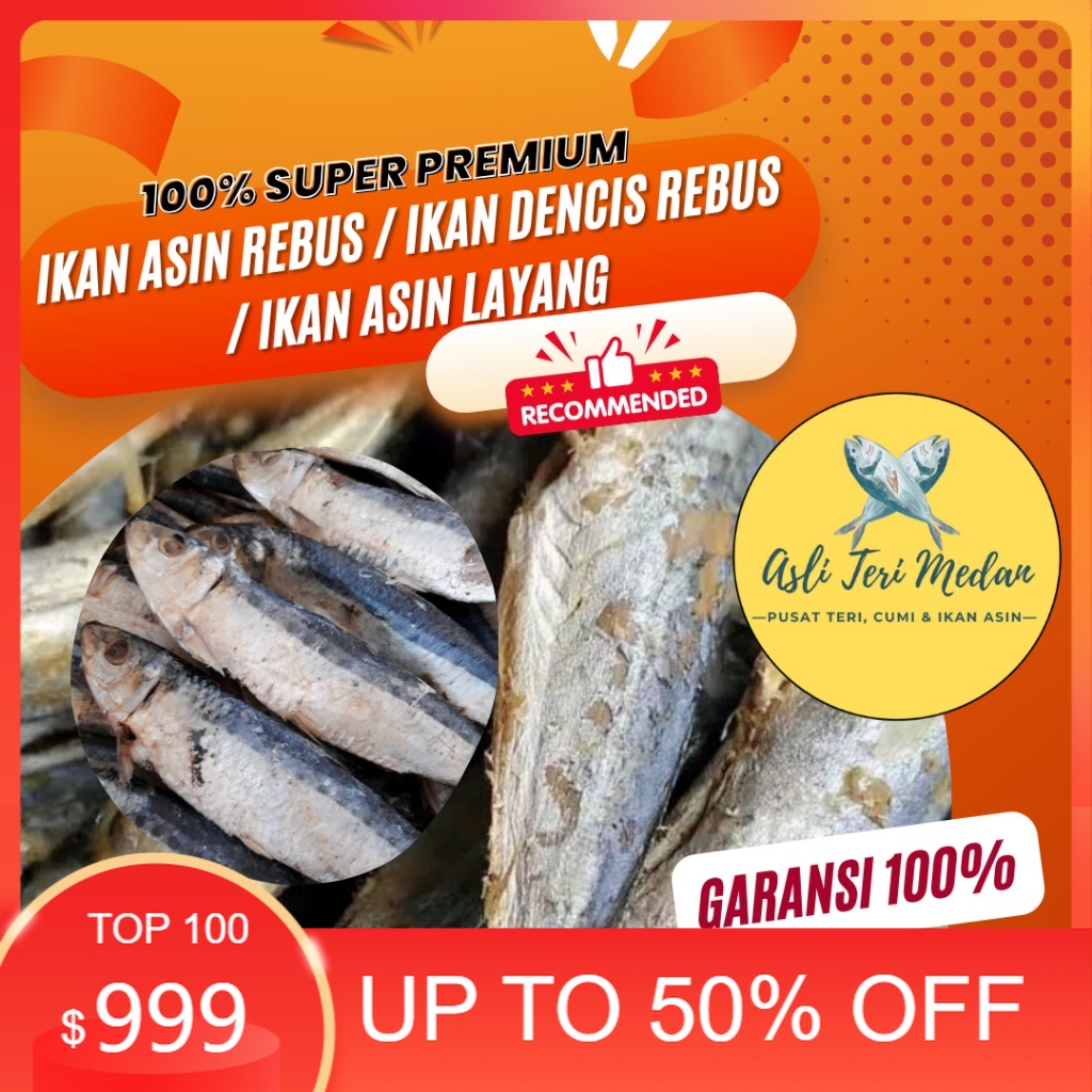 

(COD) IKAN ASIN REBUS SUPER / IKAN ASIN REBUS LAYANG / IKAN DENCIS REBUS 500gr