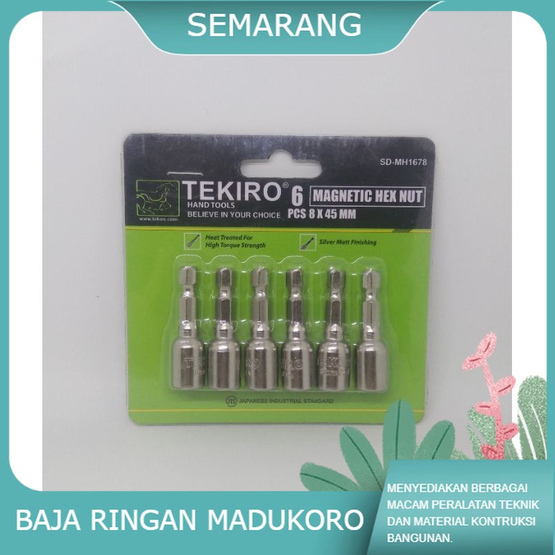 KUNCI ROFING TEKIRO / ADAPTER MAGNETIC HEX NUT / TEKIRO MATA ROOFING / SOCK BOR MAGNETIC HEX NUT
