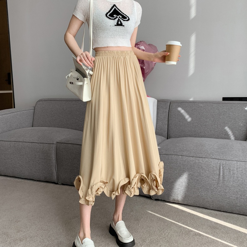 Rok  Midi Plisket Rample/Rok Pleats Rample/Rok Plisket Asimetris/Rok Plisket Rumbai