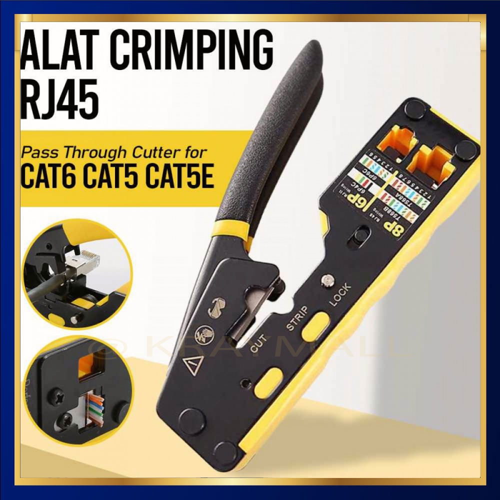 Alat Crimping RJ45 Pass Through Cutter for CAT6 CAT5 CAT5E - 6088