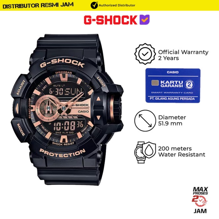 GShock GA-400GB-1A4DR GA-400 GA400GB GA400 Garansi Resmi 2 Tahun