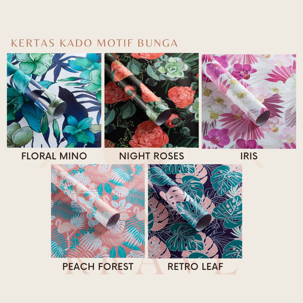 

RUMAH KRAVE - Kertas Kado Motif Bunga Flower Wrapping Paper