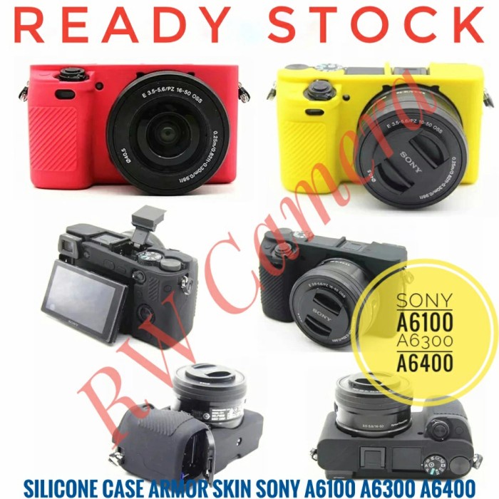 Silicone Case Sony A6100 A6300 A6400 Sarung Silikon Armor Skin Karet Bg
