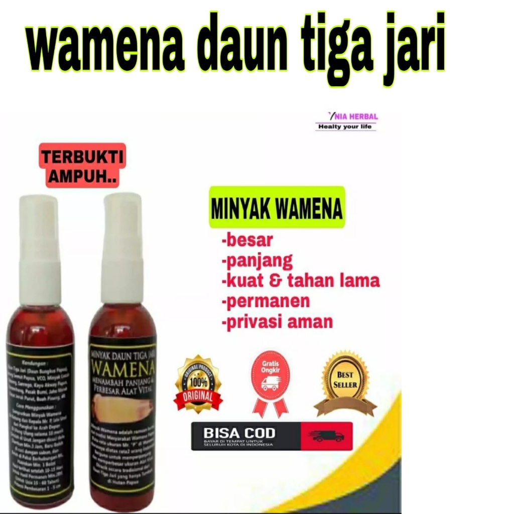 SALE wamena daun tiga jari 100% ori obat pembesar alat pital pria obat pembesar mr p asli pembesar p