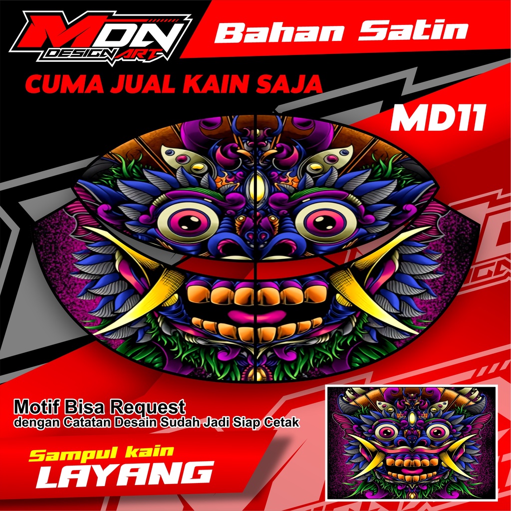 Kain Layangan Gapangan Pegon Lembaran Full Printing Bahan Satin High Quality
