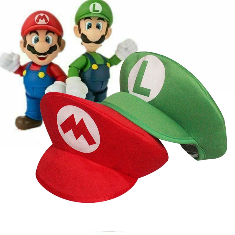 Topi Mario Bros Super Luigi Bros M L Letter Printed Cosplay Kartun Topi Baseball Untuk Anak Dewasa Hat