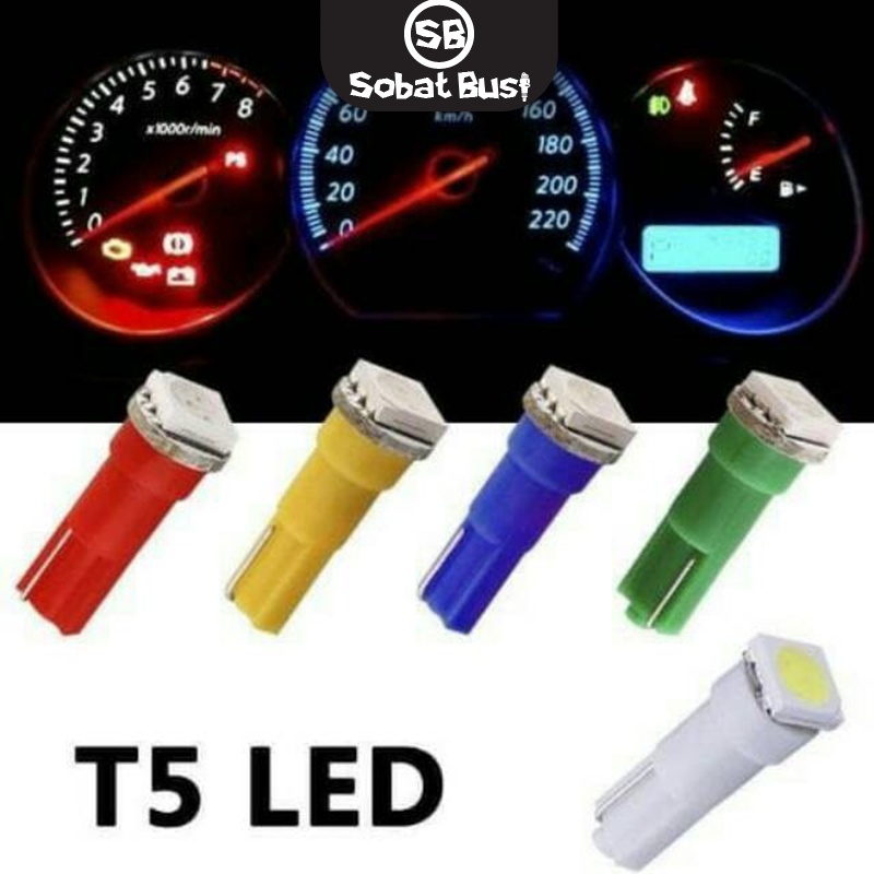 Lampu LED T5 Cob SPEEDOMETER Speedo Spedometer 12 volt DC Variasi Aksesoris Sepeda motor Matic Vario