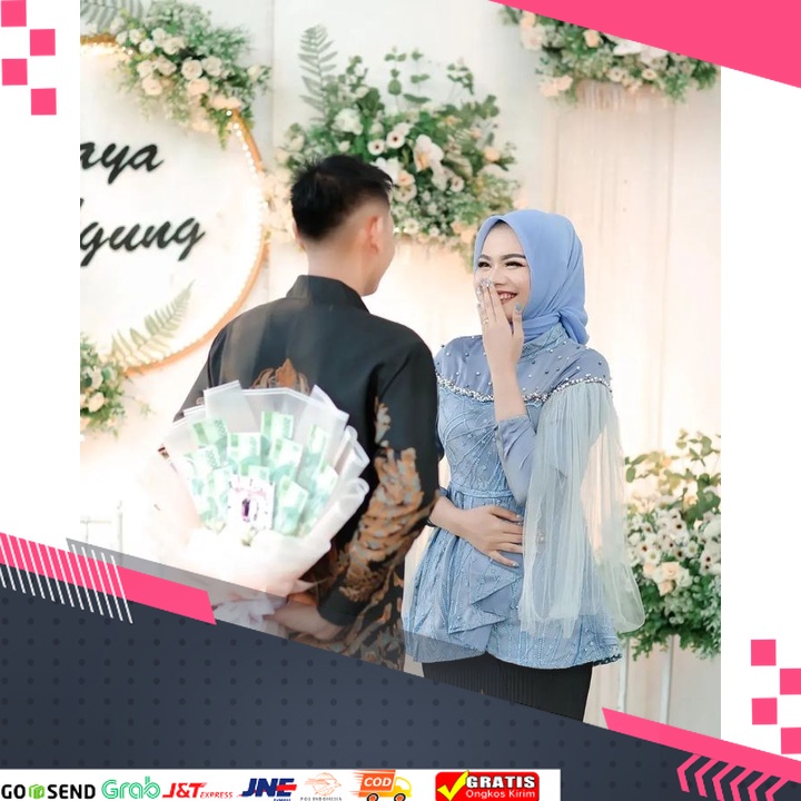 MOTIF BATIK BATU TERMURAH TERPOPULER /SHOPASHOP SOLO Kebaya Brukat Couple Batik Tiffanka Rok Plisket