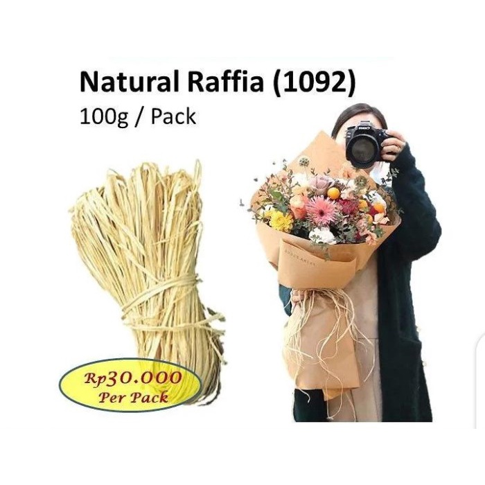 

Natural Raffia - pita rafia natural 1092 barang florist ORI