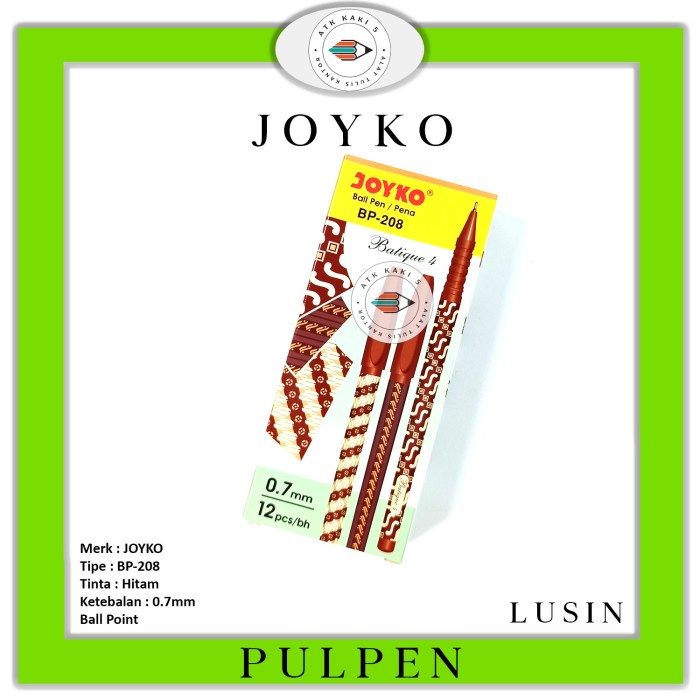 

JOYKO - Pulpen Ball Pen BP-208 Batique 4 - 0.7 mm - Lusin