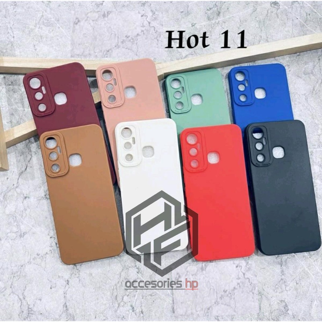 Softcase infinix hot 11 casing silikon pro camera macaron infinix hot 11