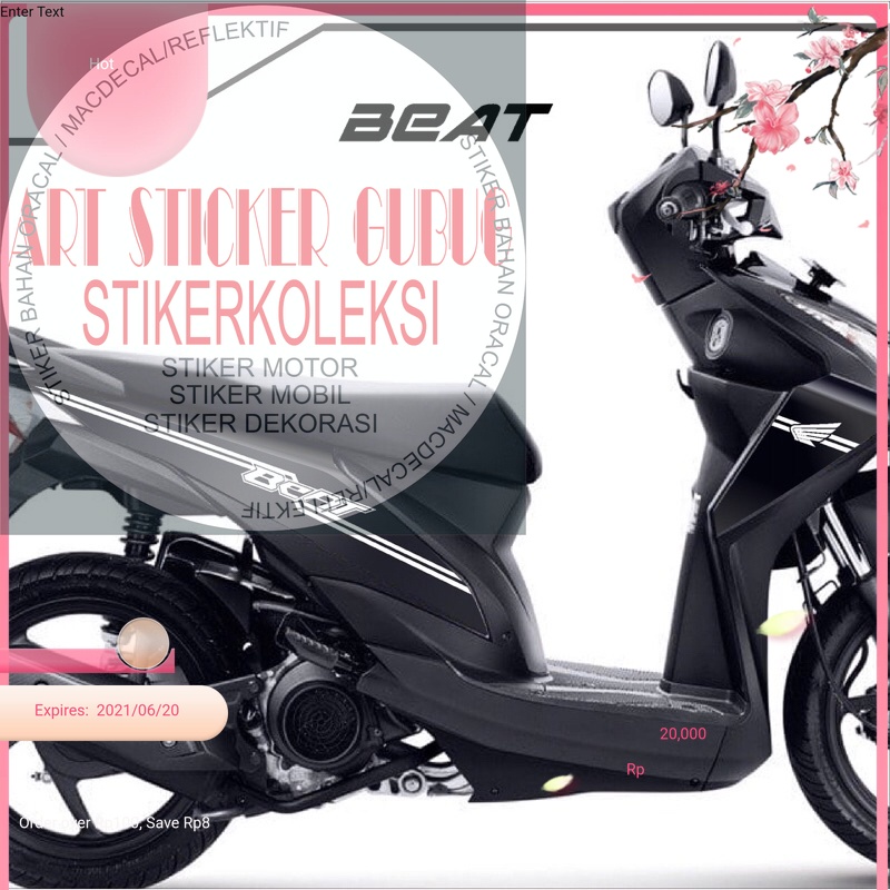 Stiker Sticker Cutting Viral Beat Fi 2013 2014 2015 Grafis Garis Simpel