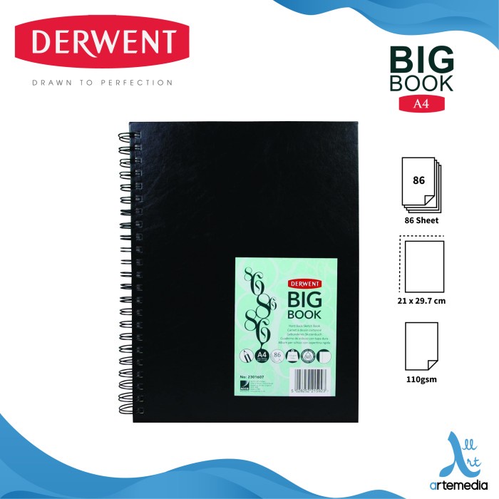

Buku Sketsa Derwent A4 Big Book Hard Cover Wire Bound Sketchbook