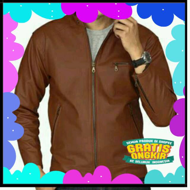 Jaket Kulit OSCAR Pria Jumbo / Jaket Motor Anti Air / Jaket Kulit Pria/ Special Armour