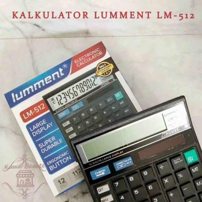 

Kalkulator 12 DIGIT LUMMENT LM-512 KALKULATOR MURAH Kasir / Belajar