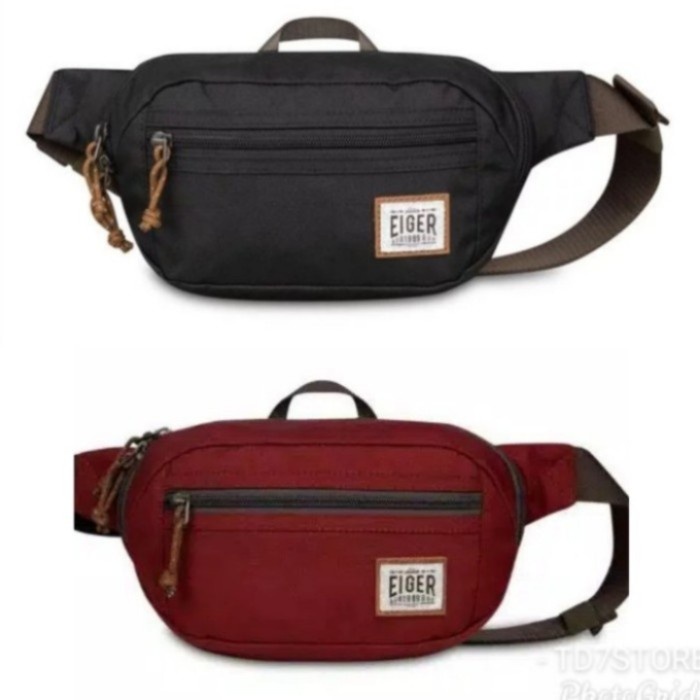 Tas pinggang Eiger GRAPNEL Selempang Waist Bag Pria Wanita original - Hitam