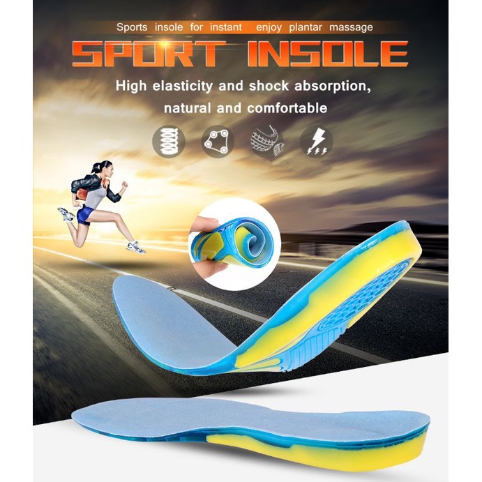Orthopedic Insole - AktivGel Insole Silicone - Sol Olahraga - Sol Ortopedi Ortotik - Insole Sneakers