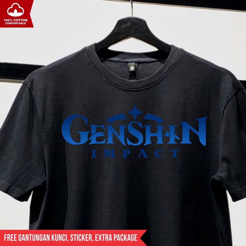 T-shirt Kaos Distro Game GENSHIN IMPACT Kaos Mobile Legend All Role Mid Exp Jungler Roamer Gold Pubg