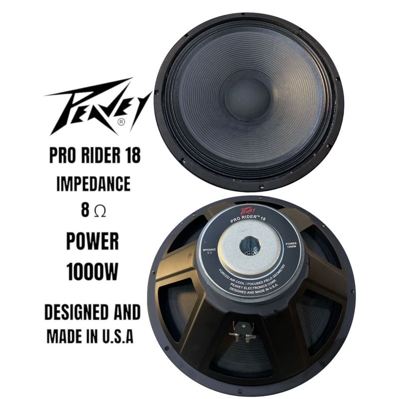 Komponen Speaker subwoofer 18 inch PEAVEY 18 PRO RIDER 1000 watt