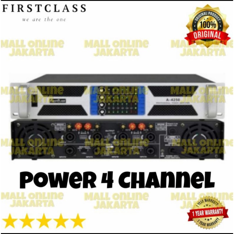 Power Ampli 4Channel Firstclass A4250 Original 4 channel A 4250