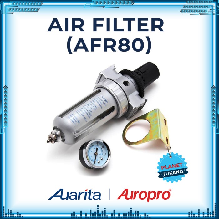 Single Air Filter Regulator Spray Gun Auarita AFR-80 Kompresor 1/4"