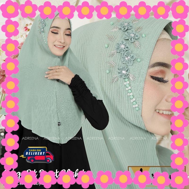 HIJAB WANITA MUDA CASUAL Pashmina Girly Syar'i JUMBO / KERUDUNG INSTAN BERGO PET PLISKET PAYET/HIJAB