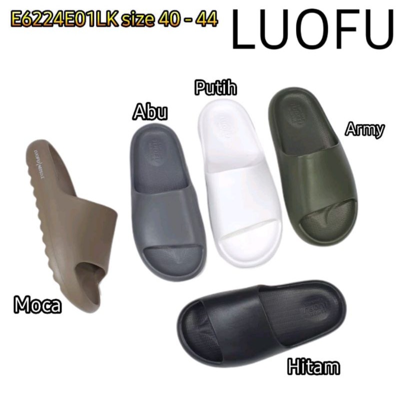 Sandal pria kokop luofu Sandal jelly karet pria Sandal pria sandal luofu import size40-44 [ SANDAL L