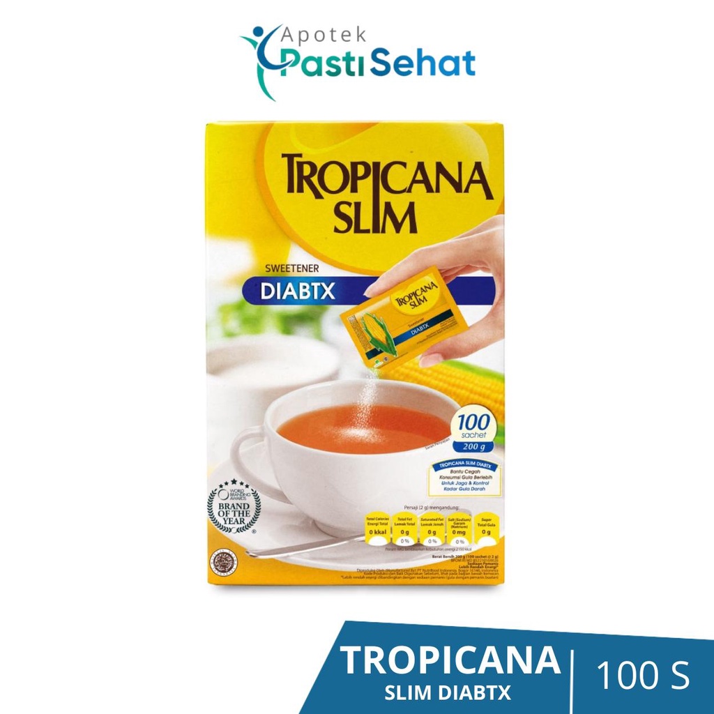 

Tropicana Slim Sweetener Diabtx 100 Sachet - Pemanis untuk Diabetesi