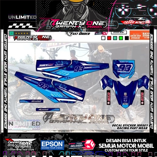 DECAL RBT REVO ABS FI BLUEHONDA YAMAHA REVO ABS FIT NEW JUPITER SUZUKI SMASH SUPRA X VEGA R NEW OLD 