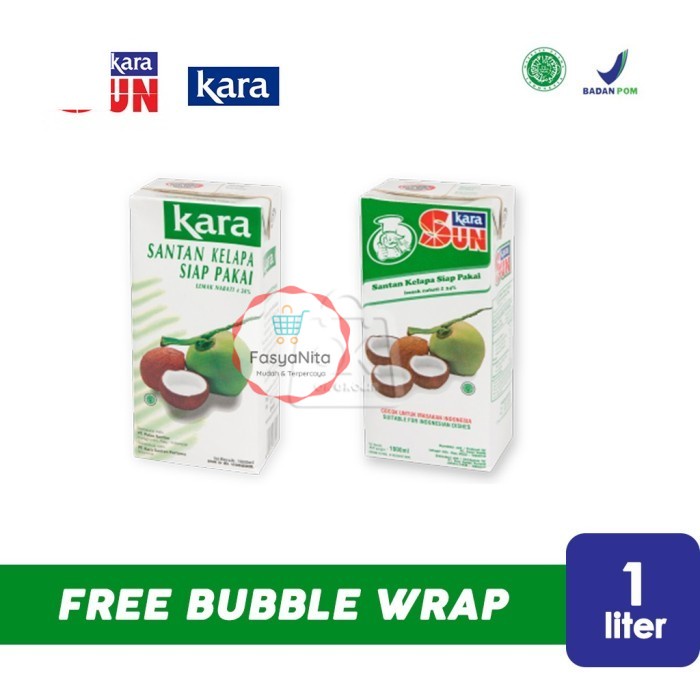 

SUN KARA Santan Kelapa / Coconut Cream / Santan Instant (1 Liter) - Kara BIASA 1L - FasyAnita Mart Denpasar