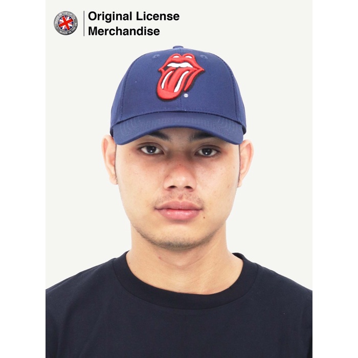 Topi Hat Baseball Cap Bordir Pria Wanita ROLLING STONES Classic Tongue