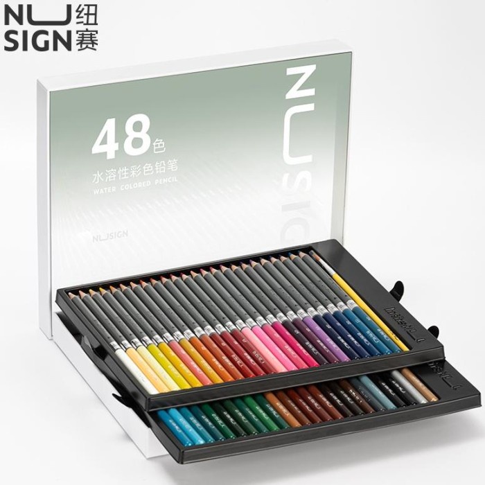 

Nusign Watercolor Pencil / Pensil Warna 48 72 Warna Gratis Kuas NS731 - 48 warna