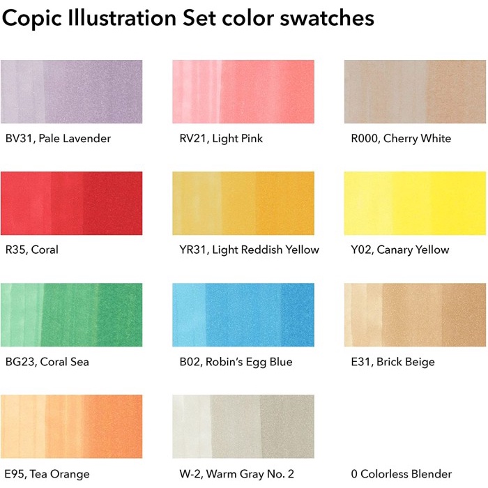 

Brush Pen Copic Ciao Marker Illustration Bundle Set Spidol Warna