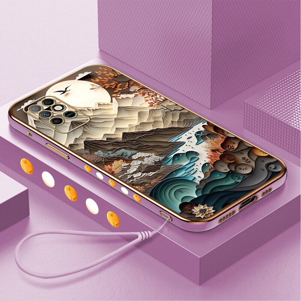 Casing Hp Untuk Infinix Note 8 X692 Silikon Softcase Handphone Light Luxury Scenery Soft Kesing Cove