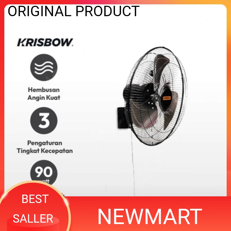 Krisbow 18 Inci Kipas Angin Dinding Industrial 90 Watt Kipas Angin Krisbow