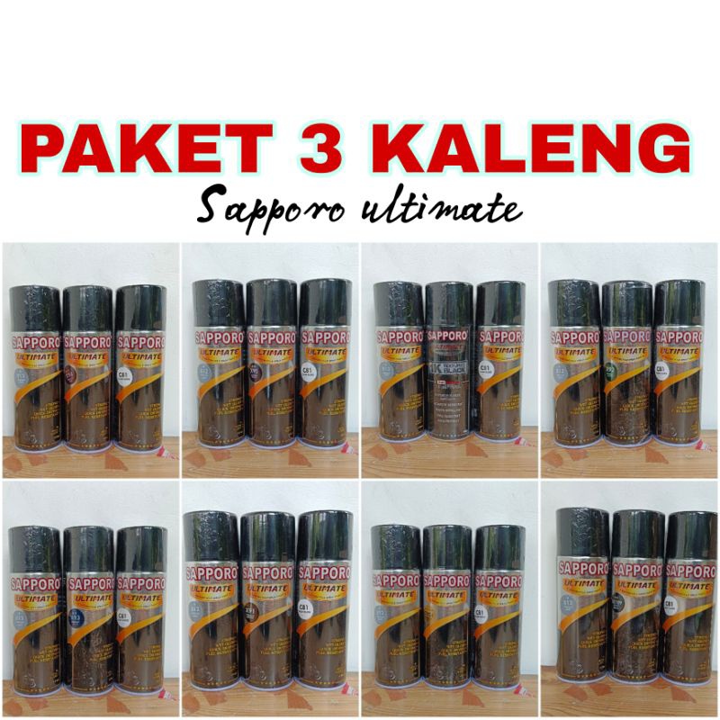 2. PAKET 3 KALENG pilok pilox cat sapporo saporo ultimate paket 3 kaleng saporo m81 special silver  