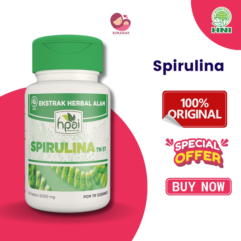 

SPIRULINA Bpom Hni - Herbal untuk Nutrisi, Pemulihan Pasca Sakit, Anemia, Maupun Kecantikan - Produk Herbal