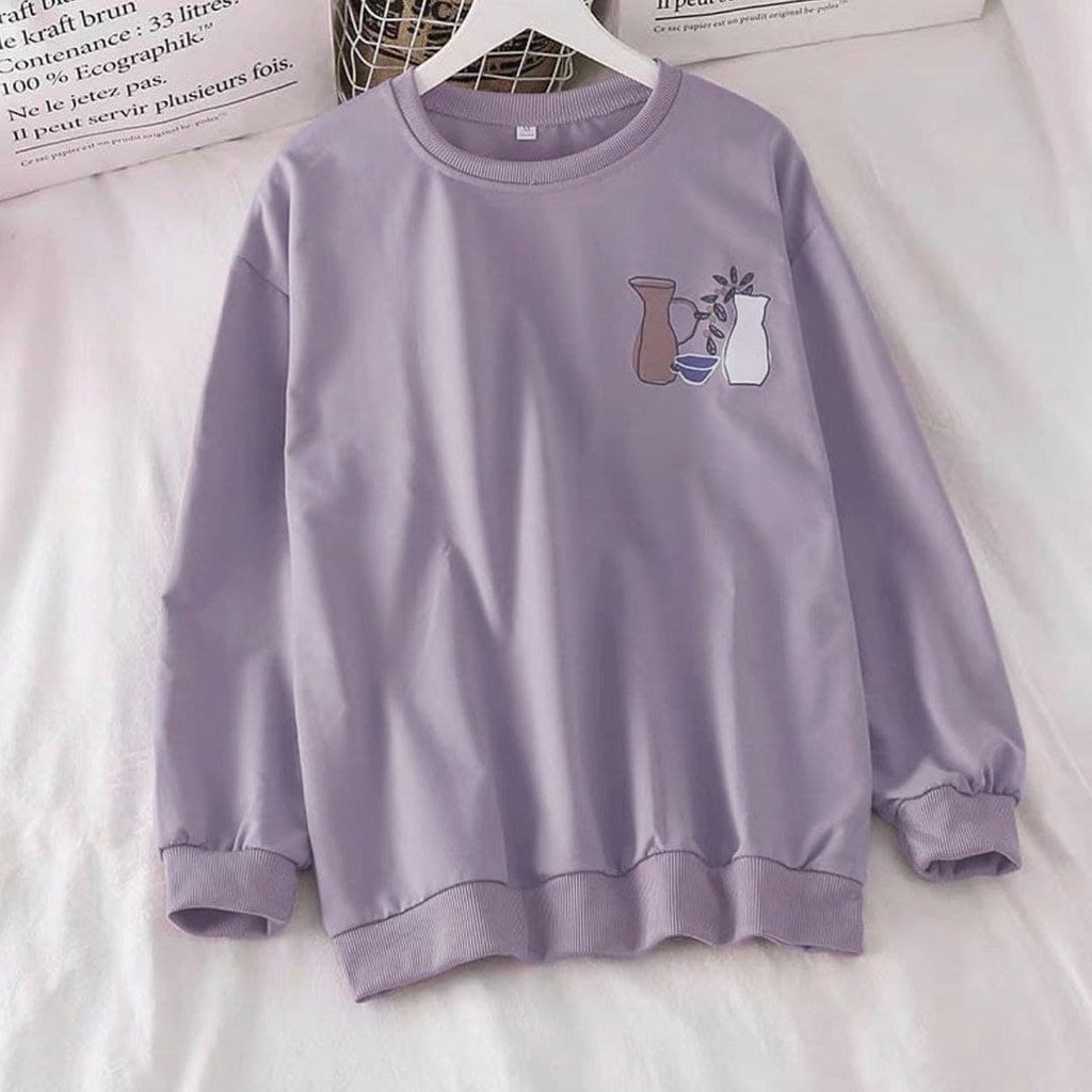 SWEATER WANITA BAJU LENGAN PANJANG CEWEK KAOS FAHION CEWE DEWASA LABELA KEREN KEKINIAN MURAH