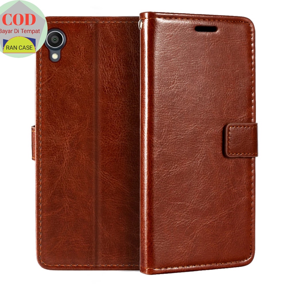 CASE OPPO A37 A37F LEATHER CASE SARUNG HP DOMPET KULIT FLIP COVER KESING HEADPHONE