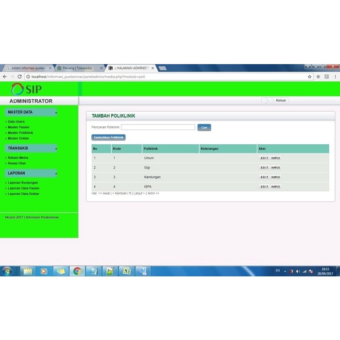 AMAN          Sistem Informasi Puskesmas ( TA / SKRIPSI ) PHP & Mysql