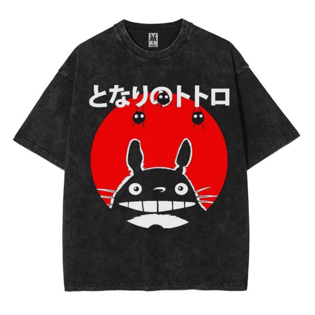 Kaos oversize totoro classic adventure washed washing vintage tee